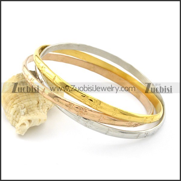 stainless steel plating rings bangles b001817