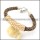braided leather bracelet with OT buckle b001862