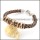 braided leather bracelet with OT buckle b001838