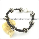 leather and stainless steel bracelets b001794