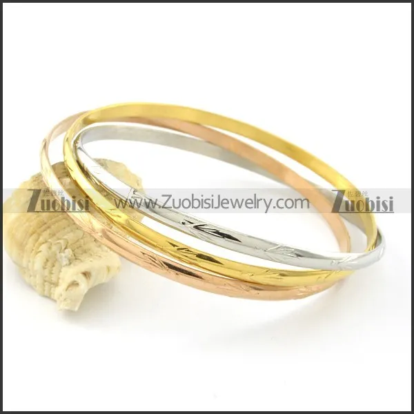 stainless steel plating rings bangles b001821