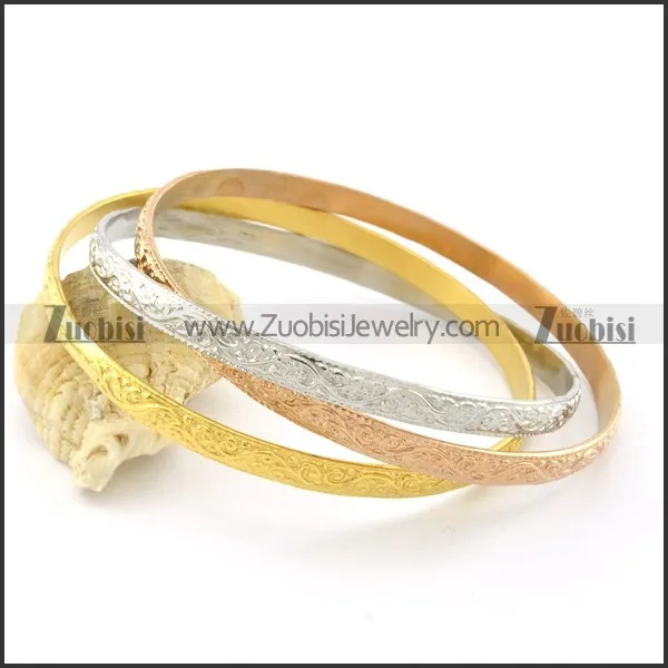 stainless steel plating rings bangles b001820
