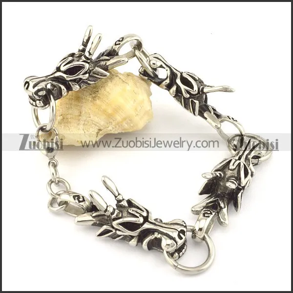 4 dragon heads bracelet in length of 19cm b002040