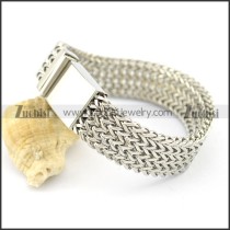 4 layers square chain bracelet with 16mm wide casting buckle b002233