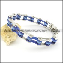 Blue and Steel Tone Colorful Crystals Roller Chain Bracelet for Ladies b002113