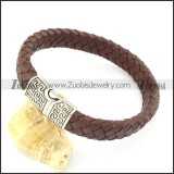 genuine leather bracelet in stainless steel b001899