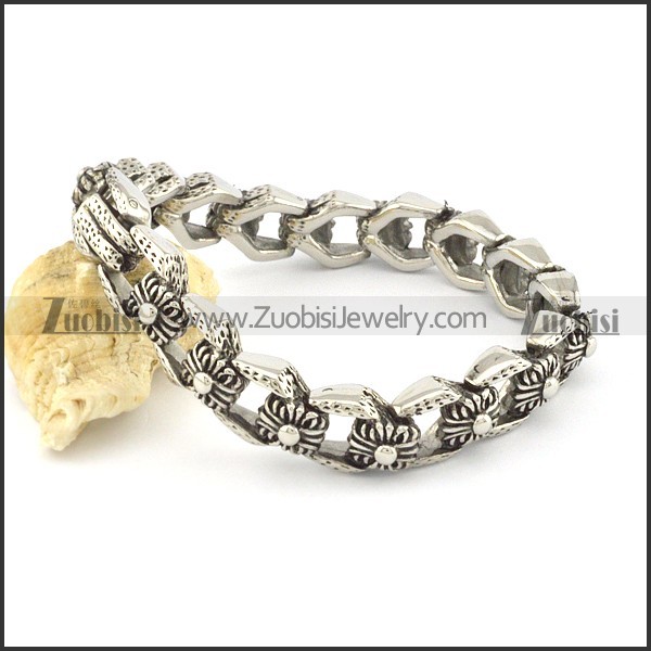 casting flower link bracelet b002041