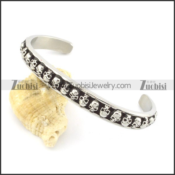 multi skull bangle for mens b001983