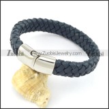 genuine leather bracelet in stainless steel b001897