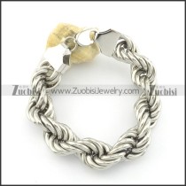 silver bracelet in stainless steel crafted of stamping b002073