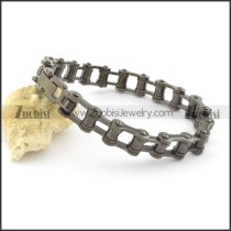 11mm wide black bicycle chain bracelet b002162