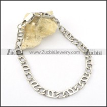 shiny 6mm silver stainless steel chain bracelet b002070