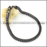 4.5mm wide square black chain bracelet b002069