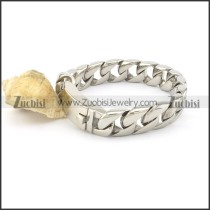 9 inch shiny finish stainless steel curb cuban Link bracelet b002055