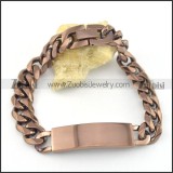 coffee color casting bracelet in wide 11mm with blank brand b002375