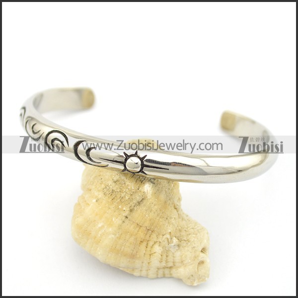 etched sun bangle b002531