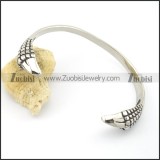 2 sharp claws on both ends of steel bangle b002513