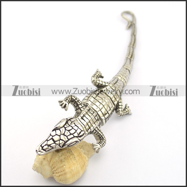 crocodile bracelet in stainless steel b002559