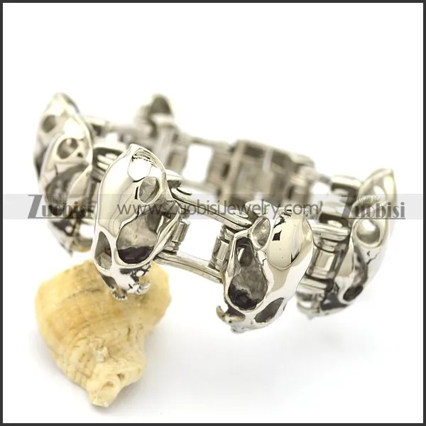 8.8 inch dinosaur skull chain link bracelet b002614