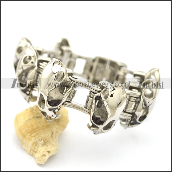 8.8 inch dinosaur skull chain link bracelet b002614