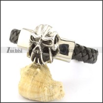 Cool wolf stainless steel rope bracelet b002316