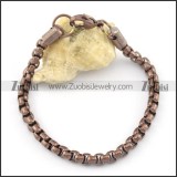 5mm wide brown corn chain bracelet b002370