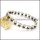 lady bicycle chain bracelet with black middle part b002424