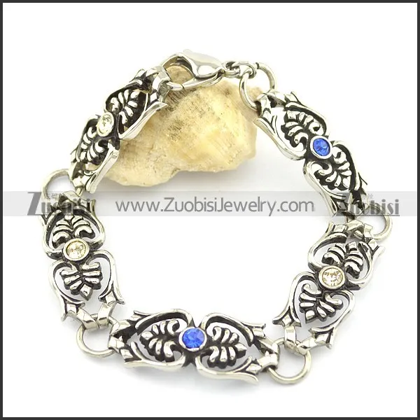 Sapphire stainless steel leisure fashion bracelet b002349