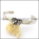 flower bangle in stainless steel b002300