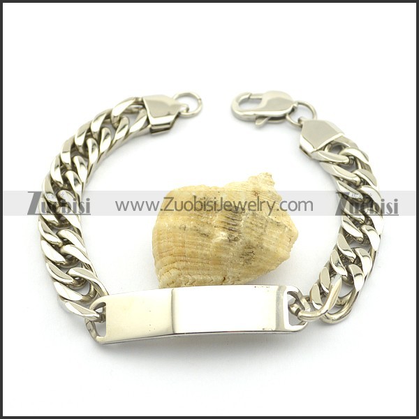 9 Inches Stainless Steel ID Bracelet b003015