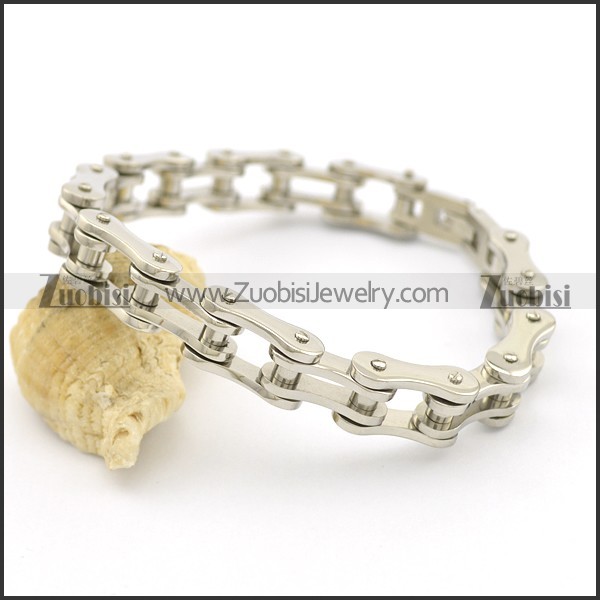 Stainless Steel Bike Chain Bracelets in 12MM Wide 22CM Long b003060