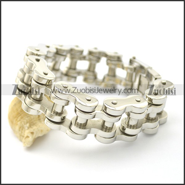 22mm Shiny Stainless Steel Bicycle Chain Bracelet b003073