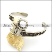 Wrench Bangle with FOREVER 925 SILVER character b003134