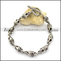 10 fire skulls bracelets for women b002771