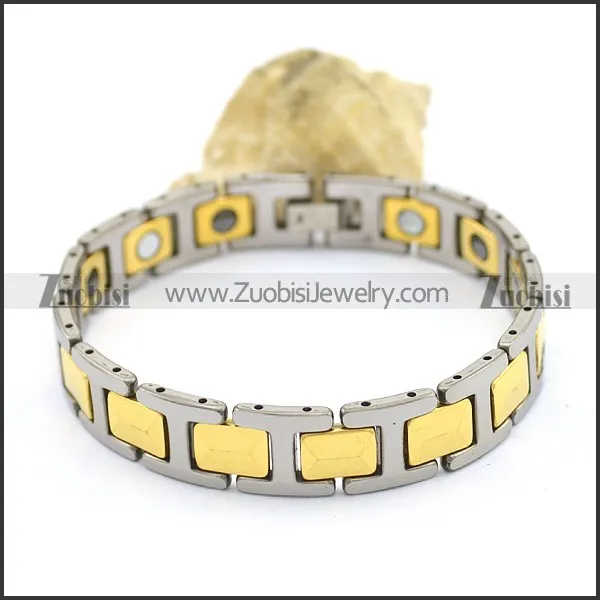 Silver and Gold Tungsten Bracelets b003517