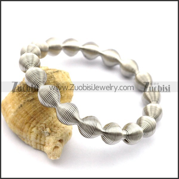 Special Stainless Steel Spring Ball Bracelet b003541