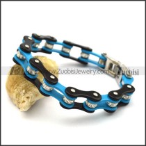 Black and Turquoise Bling Rhinestones Ball Bike Chain Bracelets b003584