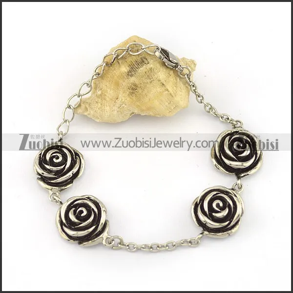 Four Casting Roses Chain Bracelet b003916