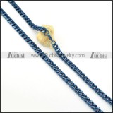 8.5mm wide Blue Plating necklace 24 inch -n000260