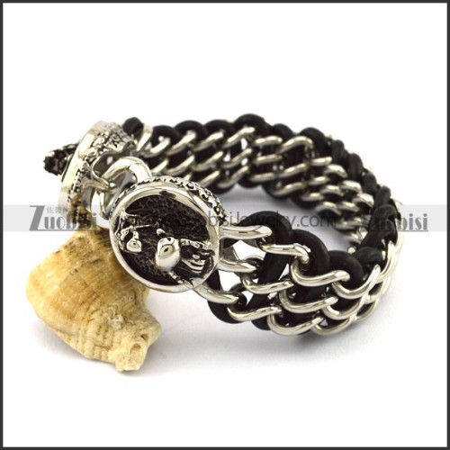 Two Dragon Heads Buckles Bracelet b003987