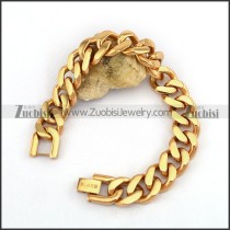 Rose Gold Stainless Steel Stamping Chain Bracelet with Clasp b004088