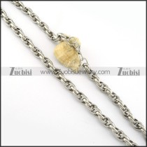 clean-cut noncorrosive steel Necklace -n000277