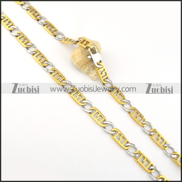 remarkable oxidation-resisting steel Stamping Necklace for Wholesale -n000266