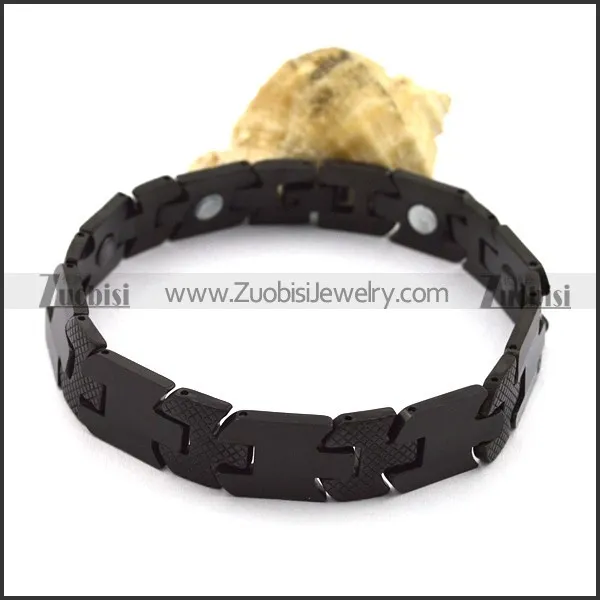 Mens Black Tungsten Bracelet b003772