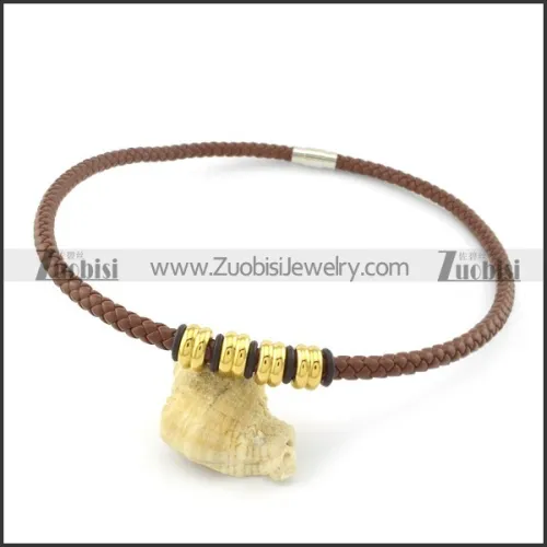 leather necklace n000447