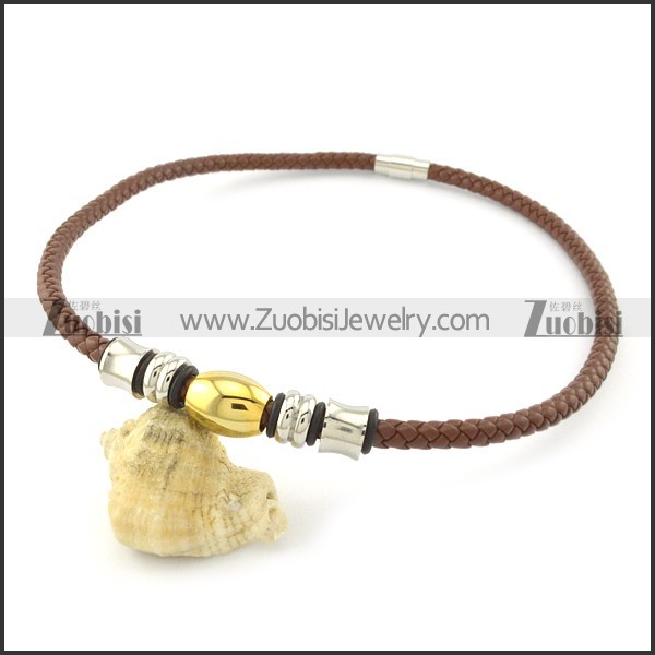 leather necklace n000439
