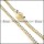 10mm wide gold and silver stainless steel necklace chain n000520