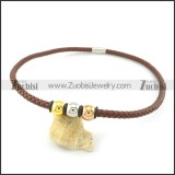 leather necklace n000443