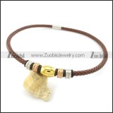 leather necklace n000435