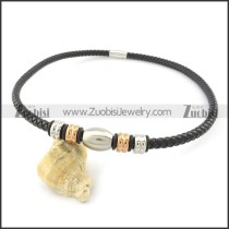 leather necklace n000430